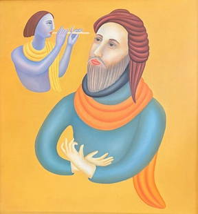 MANJIT BAWA (1941-2008), UNTITLED, SIGNED ON REVERSE 1999, OIL ON CANVAS, 24 x 22 INCHES: MANJIT BAWA (1941-2008), UNTITLED, SIGNED ON REVERSE 1999, OIL ON CANVAS THESE PAINTINGS ARE HIGHLY SOUGHT AFTER, MUCH LIKE. THOSE BY RENOWNED ARTISTS SUCH AS S.H. RAZA, F.N. SOUZA, AKBAR PADAMSEE, HE