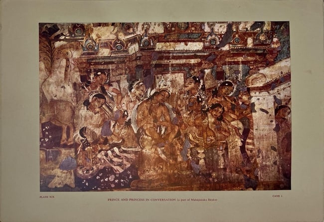RARE 1956 EDITION -AJANTA PAINTINGS; PUBLISHED BY LALIT KALA AKADEMI, NEW DELHI - 5
