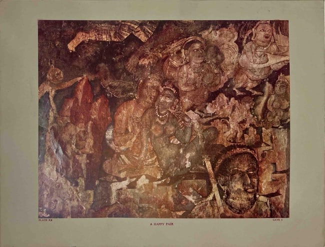 RARE 1956 EDITION -AJANTA PAINTINGS; PUBLISHED BY LALIT KALA AKADEMI, NEW DELHI - 6