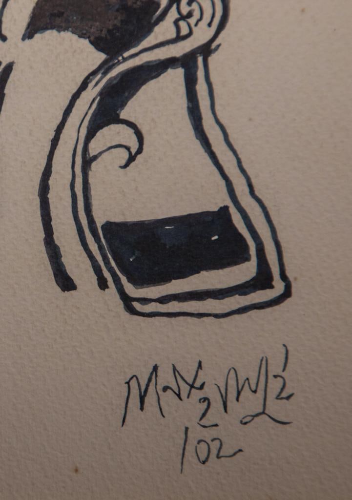 GANESH HALOI (BORN 1936)UNTITLED MIXED MEDIA ON PAPER 18 × 14.9 × 0.39 CM - 2