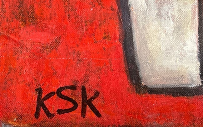 K.S. KULKARNI (INDIA, 1916-1994) "MOTHER AND CHILD" OIL ON CANVAS SIGNED LOWER LEFT - 2