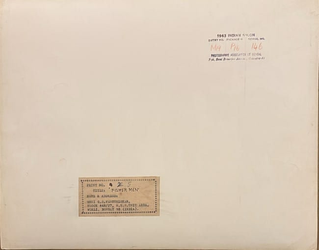 GIRISH S. VENGURLEKAR, RARE EXHIBITED PHOTOGRAPH, 1963, PHOTOGRAPHIC PRINT - 2