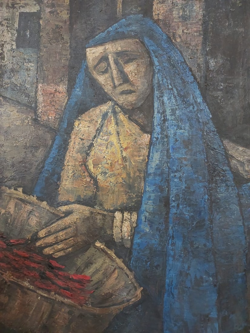 K.K. HEBBAR (1911–1996) UNTITLED 1978 OIL ON CANVAS 35 × 47 IN SIGNED LOWER LEFT - 2