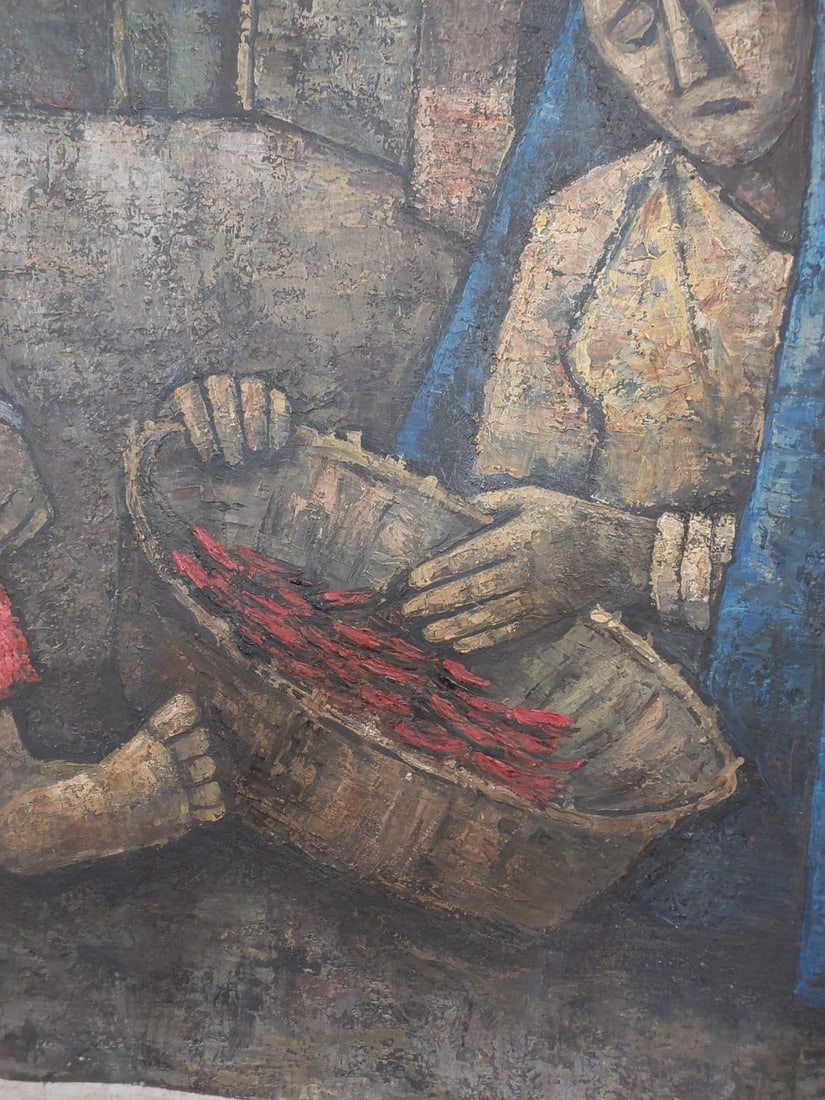 K.K. HEBBAR (1911–1996) UNTITLED 1978 OIL ON CANVAS 35 × 47 IN SIGNED LOWER LEFT - 4