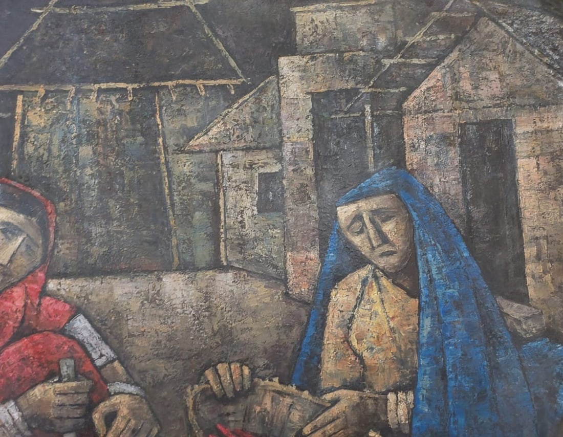 K.K. HEBBAR (1911–1996) UNTITLED 1978 OIL ON CANVAS 35 × 47 IN SIGNED LOWER LEFT - 5