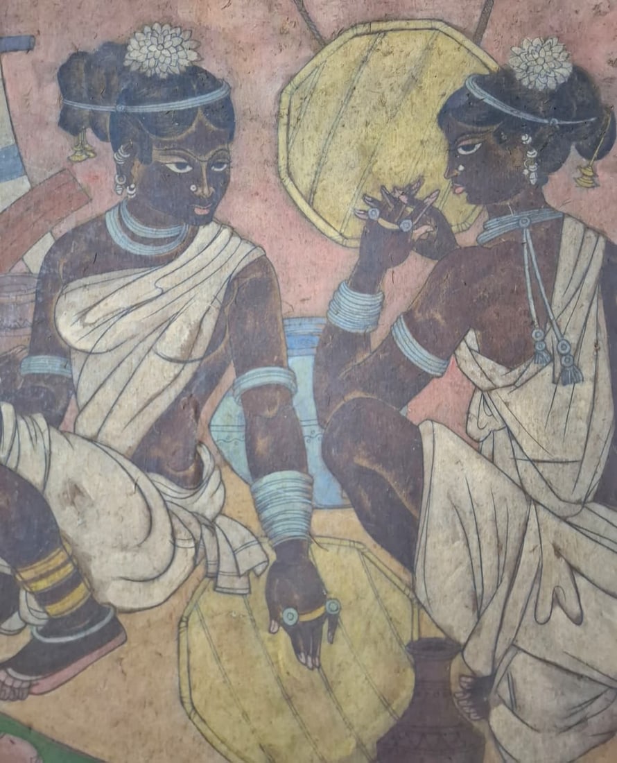 A.A. ALMELKAR (1920–1982) UNTITLED 1976 TEMPERA ON BOARD 20 × 30 IN - 2