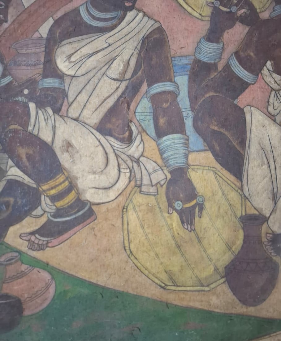 A.A. ALMELKAR (1920–1982) UNTITLED 1976 TEMPERA ON BOARD 20 × 30 IN - 3