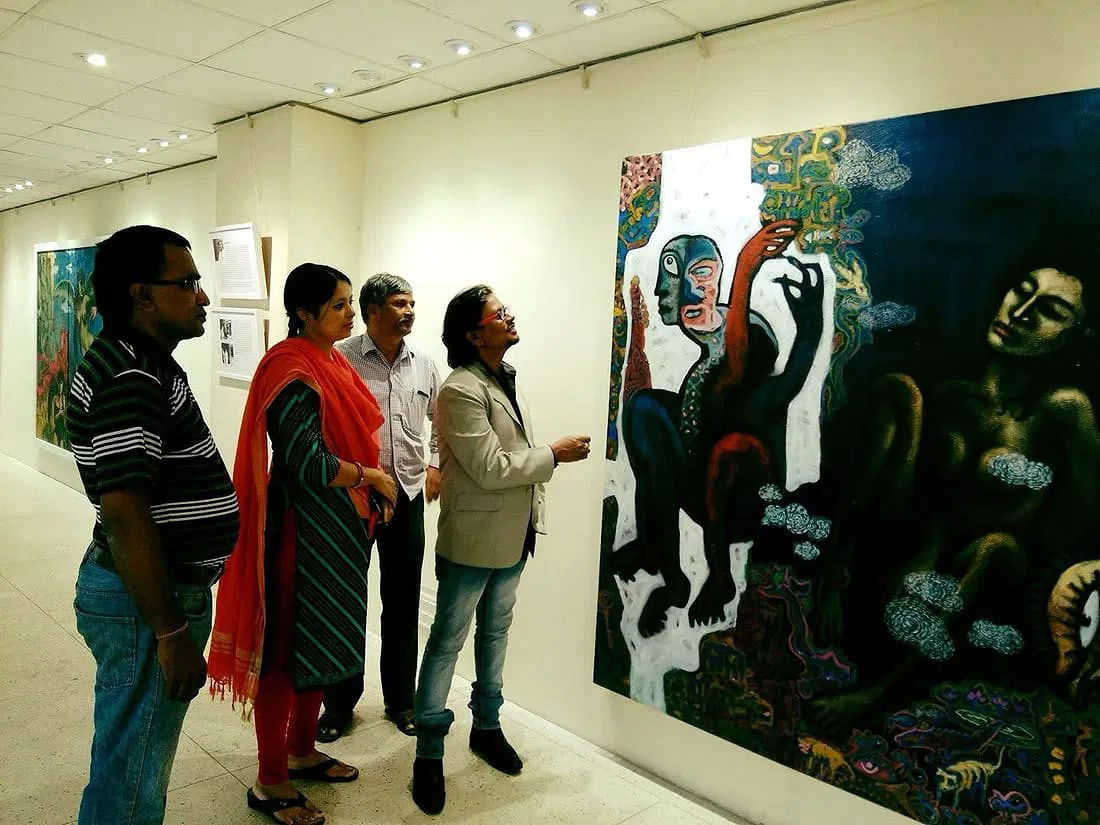 SANJEEV KISHOR GOUTAM "CALIBRATION OF NATURE III" ACRYLIC ON CANVAS. - 4