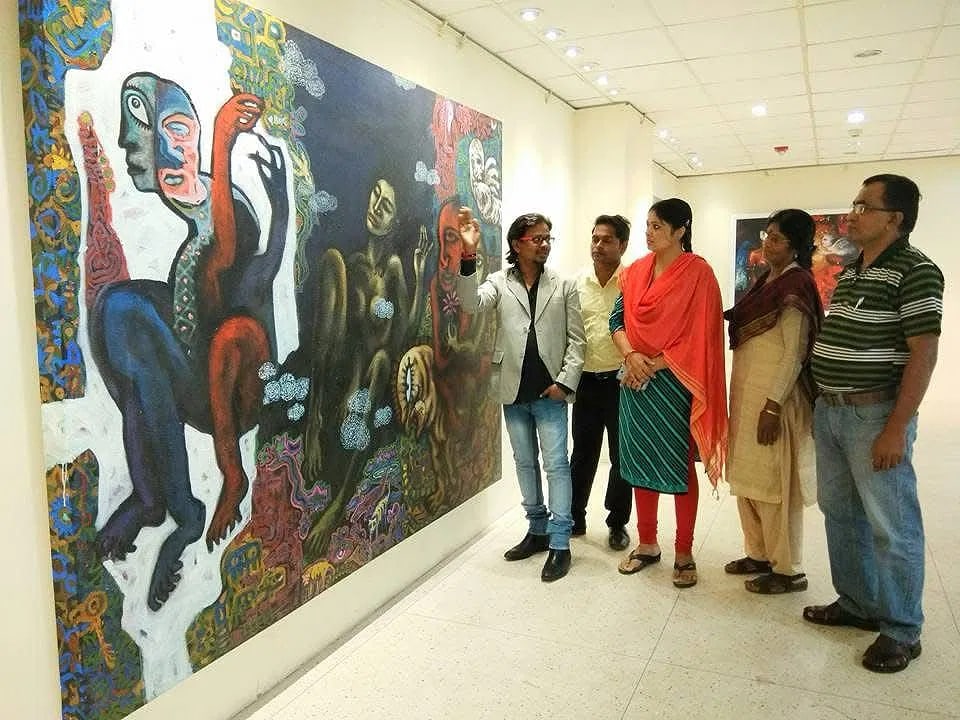 SANJEEV KISHOR GOUTAM "CALIBRATION OF NATURE III" ACRYLIC ON CANVAS. - 5