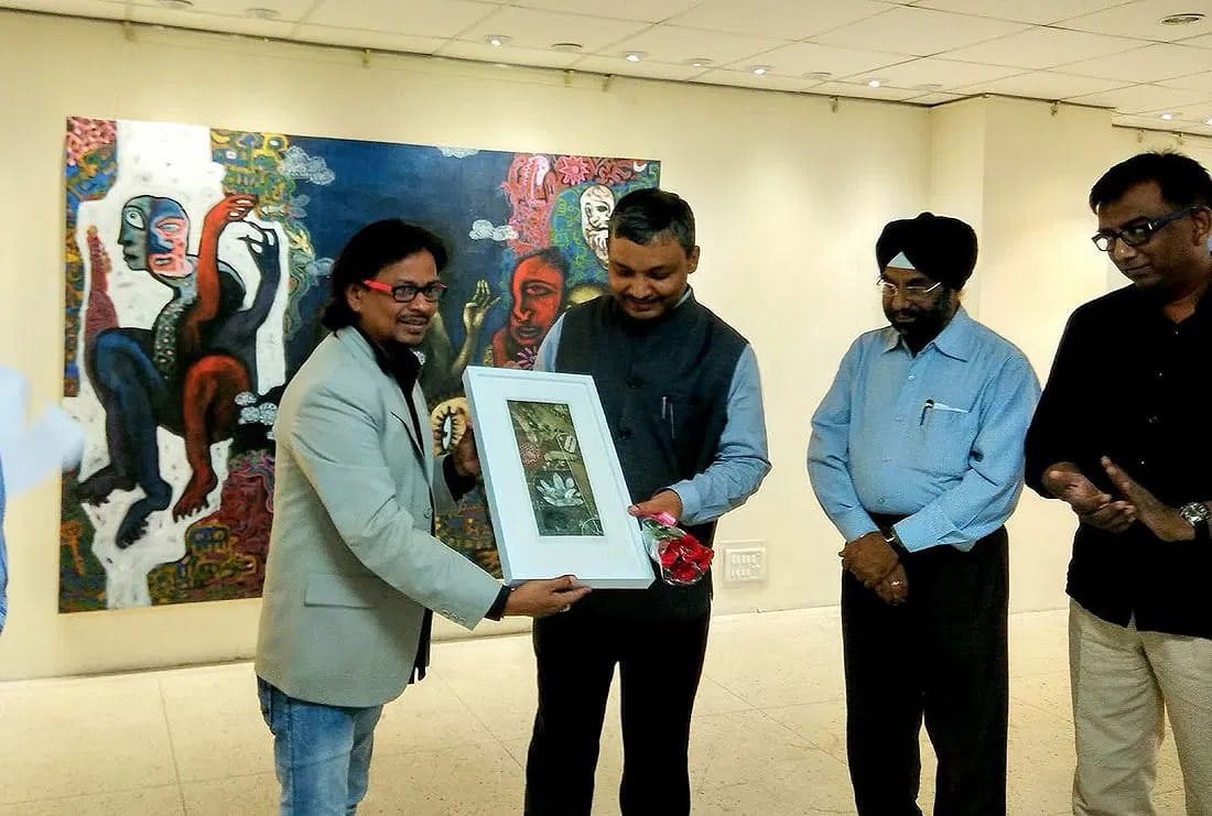 SANJEEV KISHOR GOUTAM "CALIBRATION OF NATURE III" ACRYLIC ON CANVAS. - 7