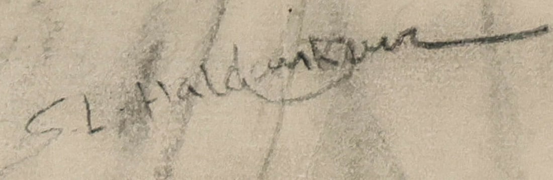 SAWLARAM LAKSHMAN HALDANKAR (1882–1968) CHARCOAL / GRAPHITE ON PAPER PORTRAIT OF A TURBANED - 2