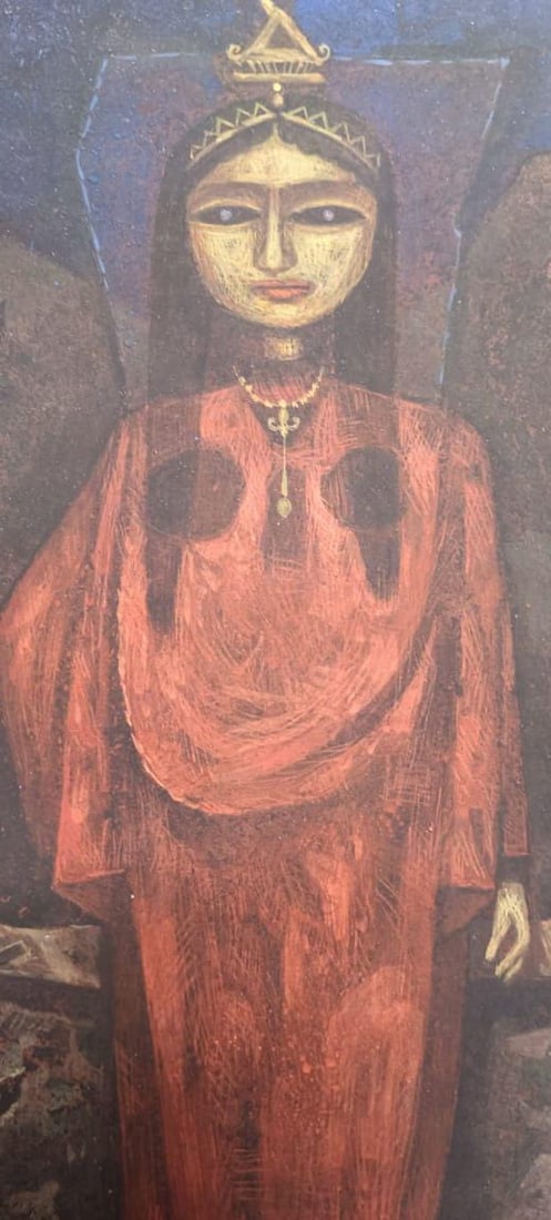 GANESH PYNE (1937–2013) UNTITLED TEMPERA ON PAPER 22 × 15 IN SIGNED LOWER RIGHT 2002 - 3