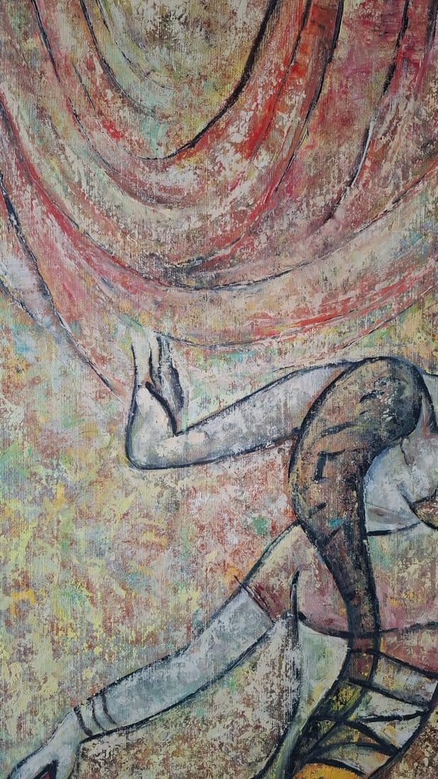 K. K. HEBBAR (1911–1996) UNTITLED 1987 OIL ON CANVAS 58 × 45 IN - 3