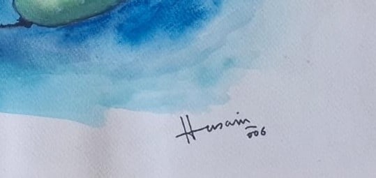 M. F. HUSAIN UNTITLED WATERCOLOUR ON PAPER 20 X 28 IN SIGNED LOWER RIGHT 2006 - 2
