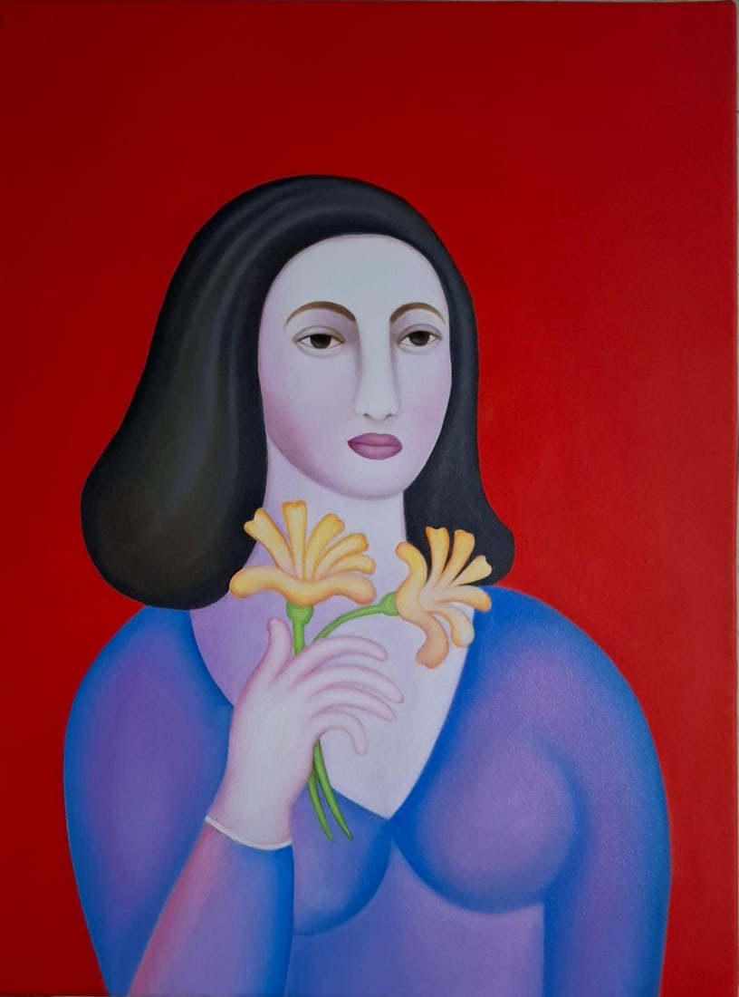 MANJIT BAWA (1941–2008) UNTITLED 2004 OIL ON CANVAS 18 X 24 IN SIGNED AND DATED 2004 (VERSO) (1 of 2)