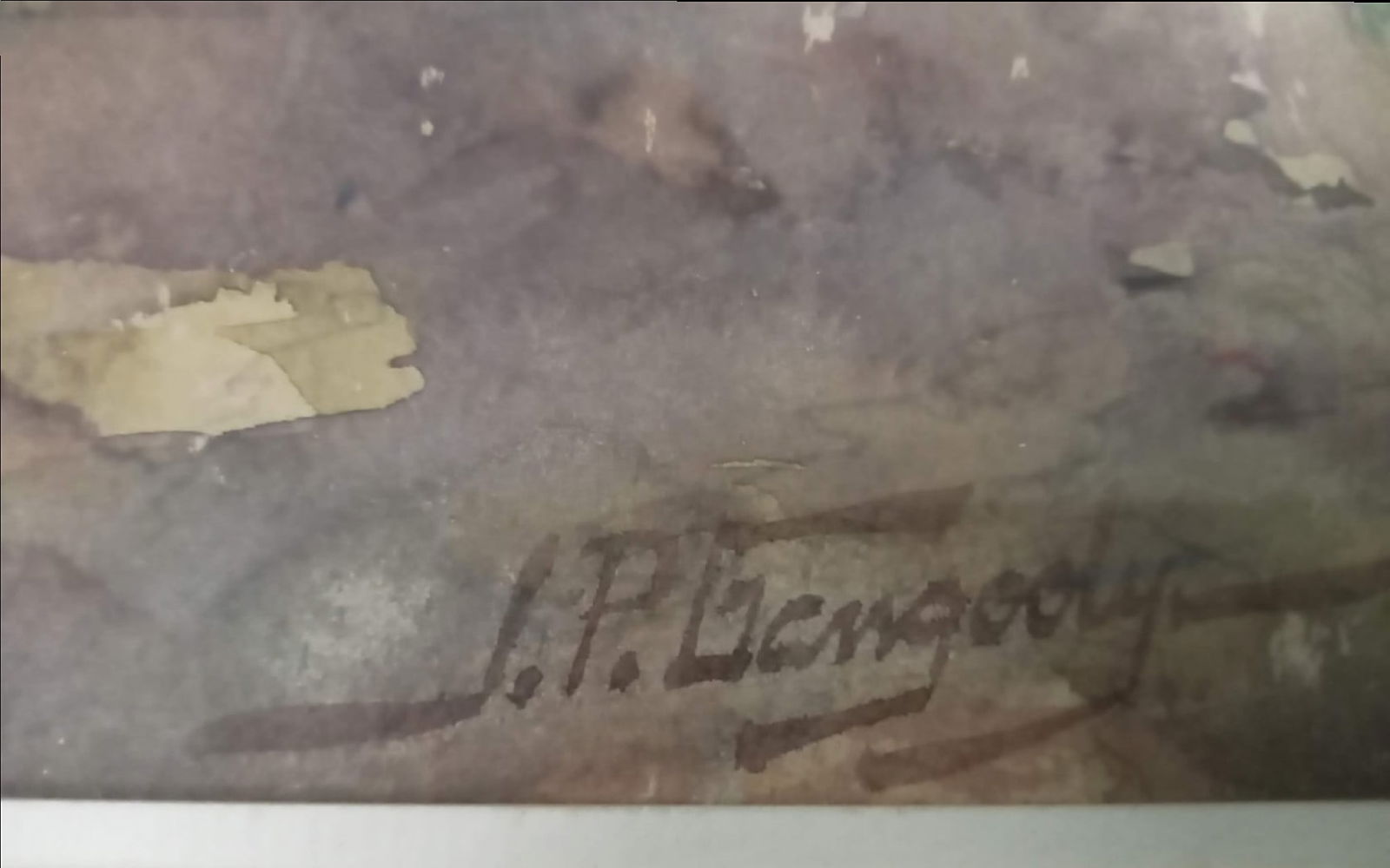 J. P. GANGOOLY (INDIAN, 20TH CENTURY) l WATERCOLOR ON PAPER l RIVERSIDE LANDSCAPE WITH WOODEN BRIDGE - 2