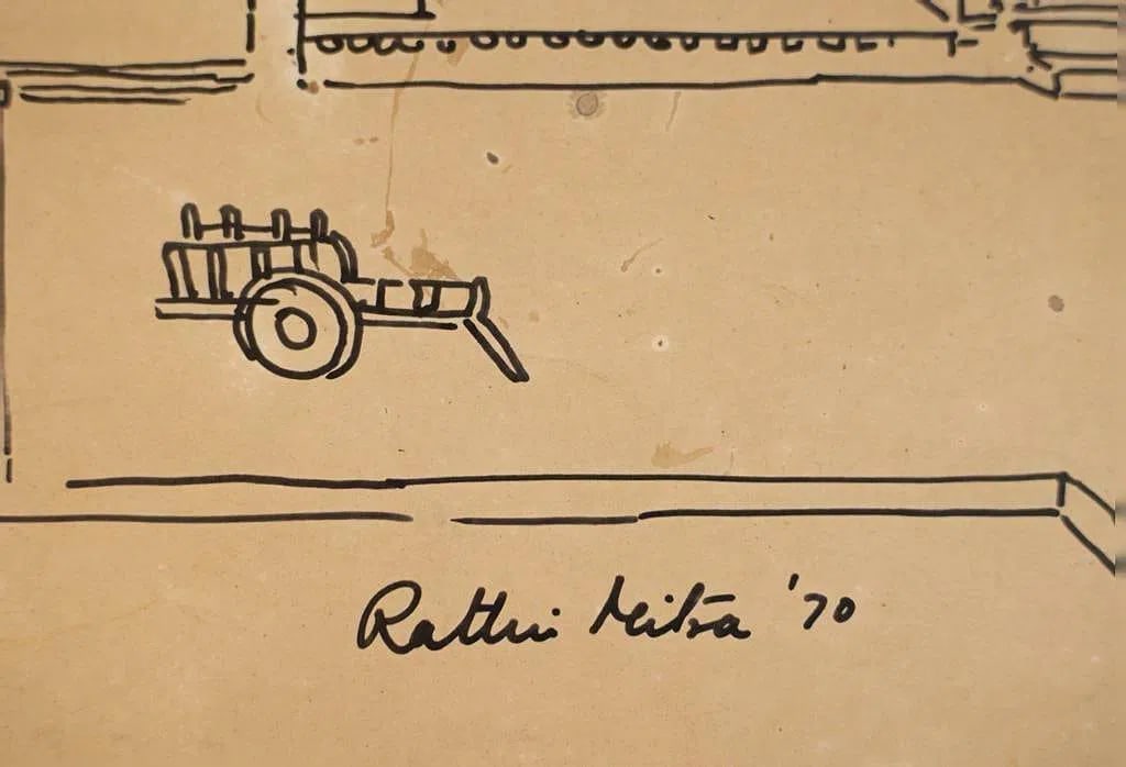 RATHIN MAITRA (1913-1997) TOWNSCAPE SIGNED AND DATED RATHIN MAITRA '70 (LOWER LEFT) - 2