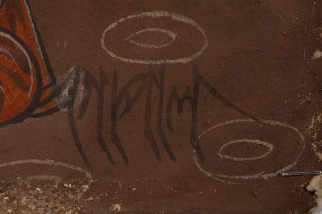 RARE LARGE EARLY 20TH CENTURY SIGNED KALIGHAT PAINTING OF DANCING GIRLS AND MUSICIANS - 2