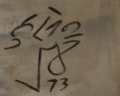 MAQBOOL FIDA HUSAIN (1915–2011) ABSTRACT FIGURATIVE COMPOSITION, OIL ON CANVAS, 1973 - 3