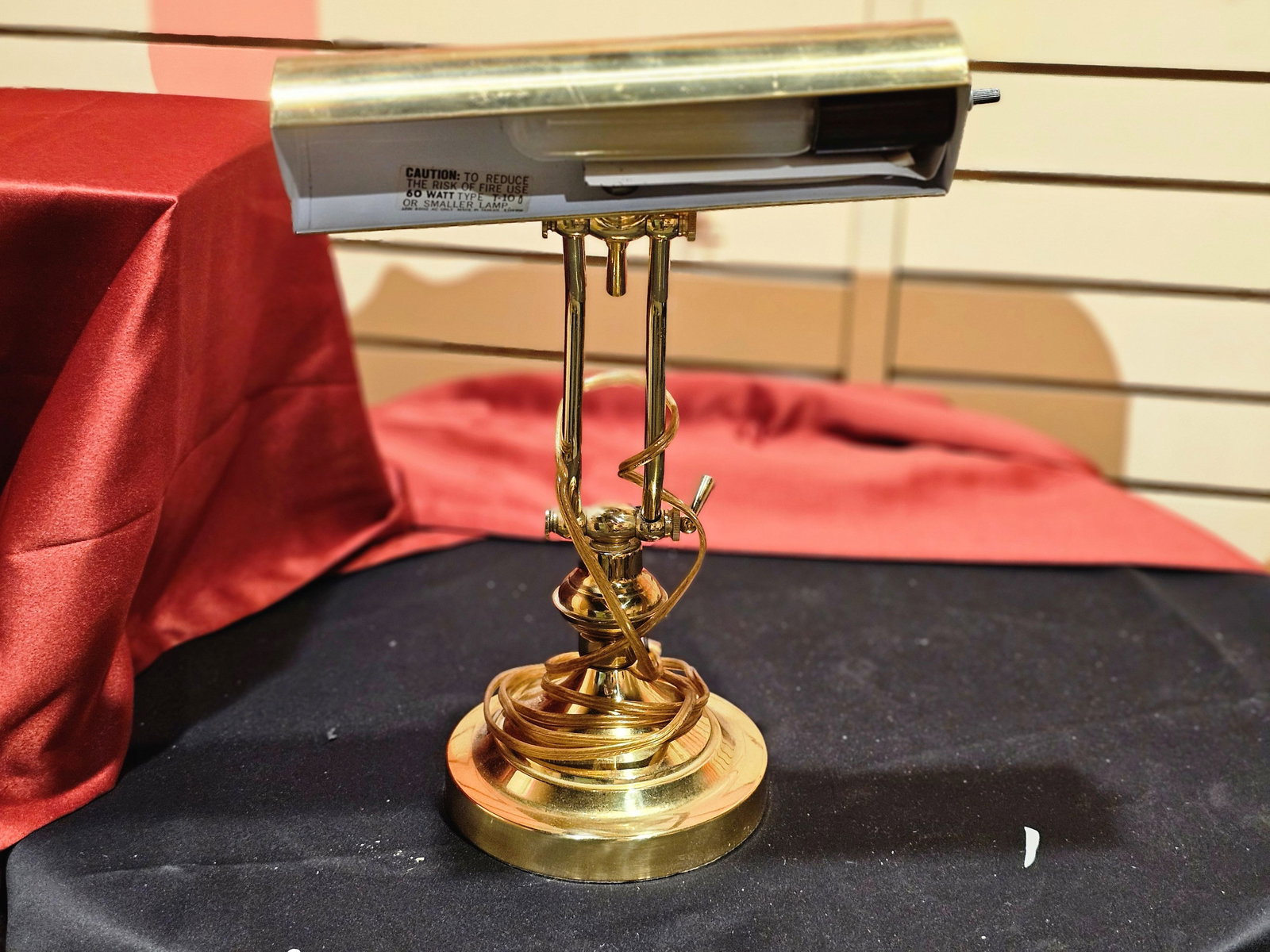 Vintage Brass Bankers Piano Lamp (1 of 9)