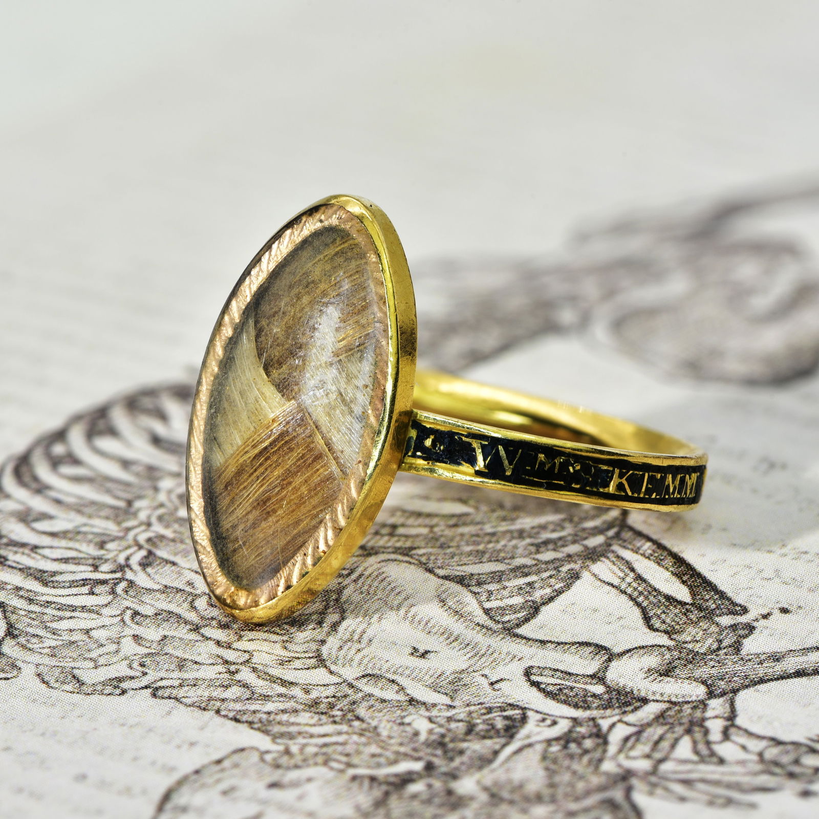Georgian 1782 Marquise Mourning Ring (1 of 8)