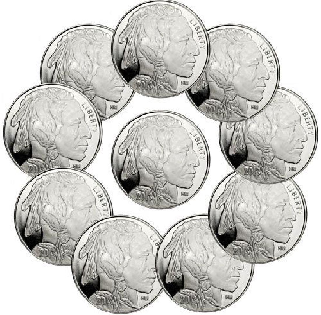 (10) Buffalo Design Silver Rounds 1 oz each (1 of 1)