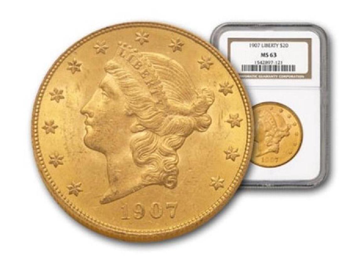 1907 $ 20 Liberty Double Eagle NGC MS 63 (1 of 1)