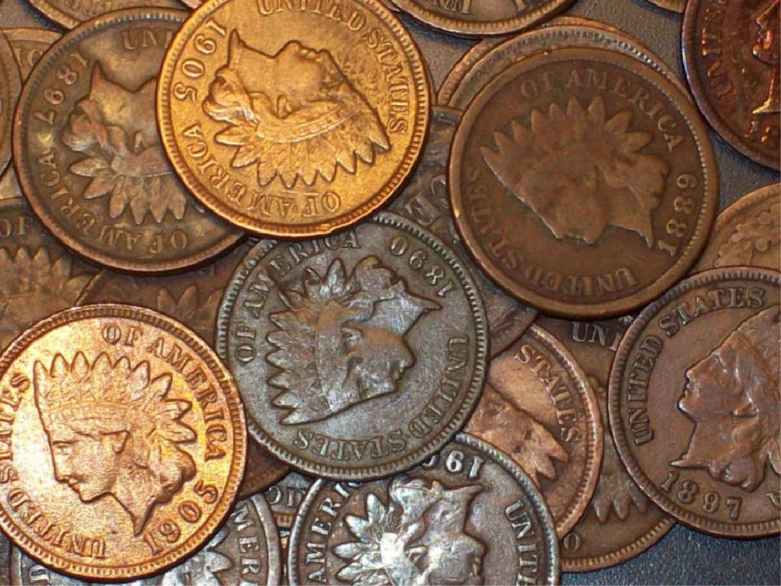 Lot of 10 Indian Head Pennies-1900s-c-fine (1 of 1)
