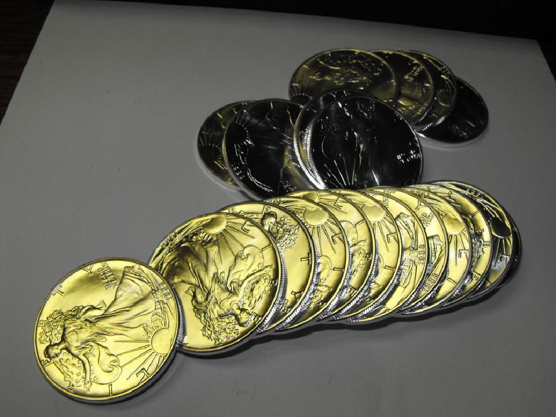 Roll of 20 Assorted Date Silver Eagles-UNC (1 of 1)