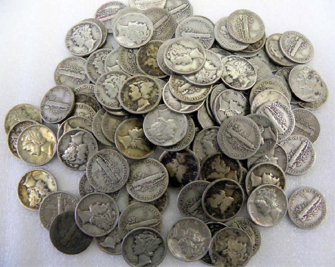 LOT OF 200 MERCURY DIMES (1 of 1)