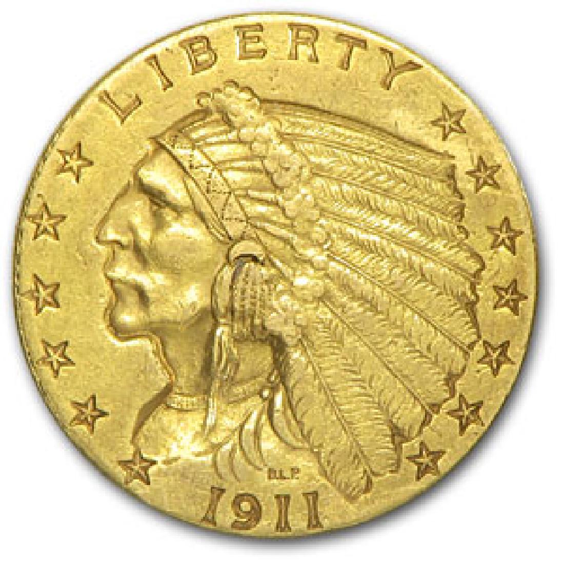 $ 2.5 Gold Indian Head US Minted Coin- (1 of 1)