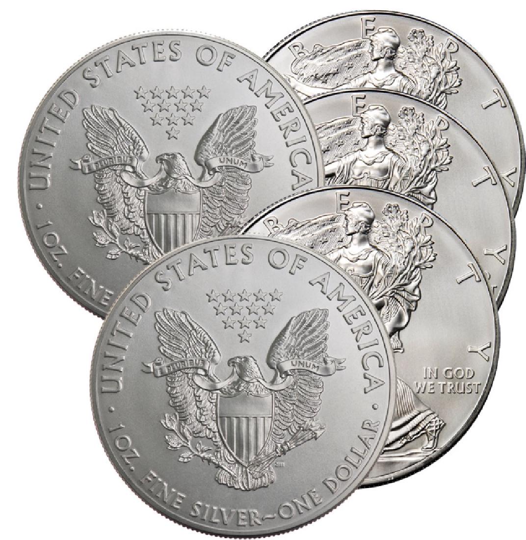 (5) Random Date US Silver Eagles (1 of 1)