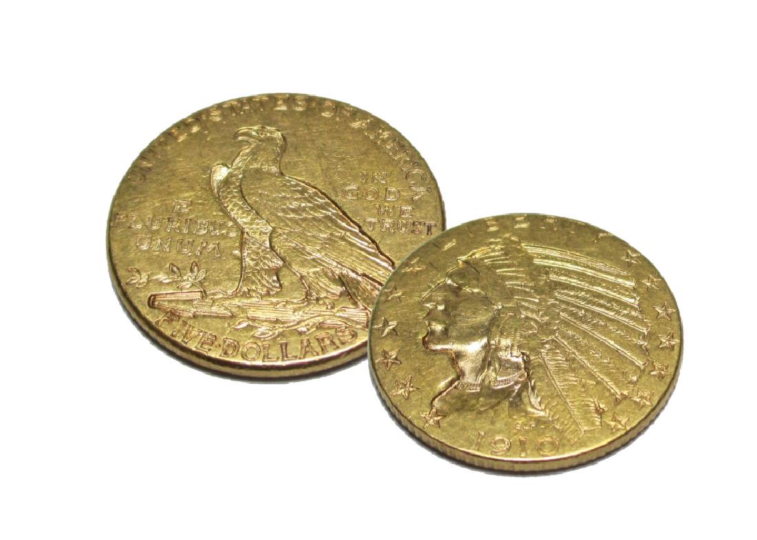 1910 $5 Gold Indian Half Eagle (1 of 1)