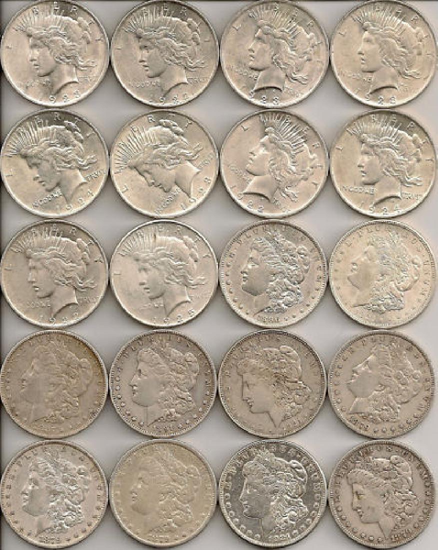 Lot of (20) Silver Dollars - Mixed - 90% Silver (1 of 1)