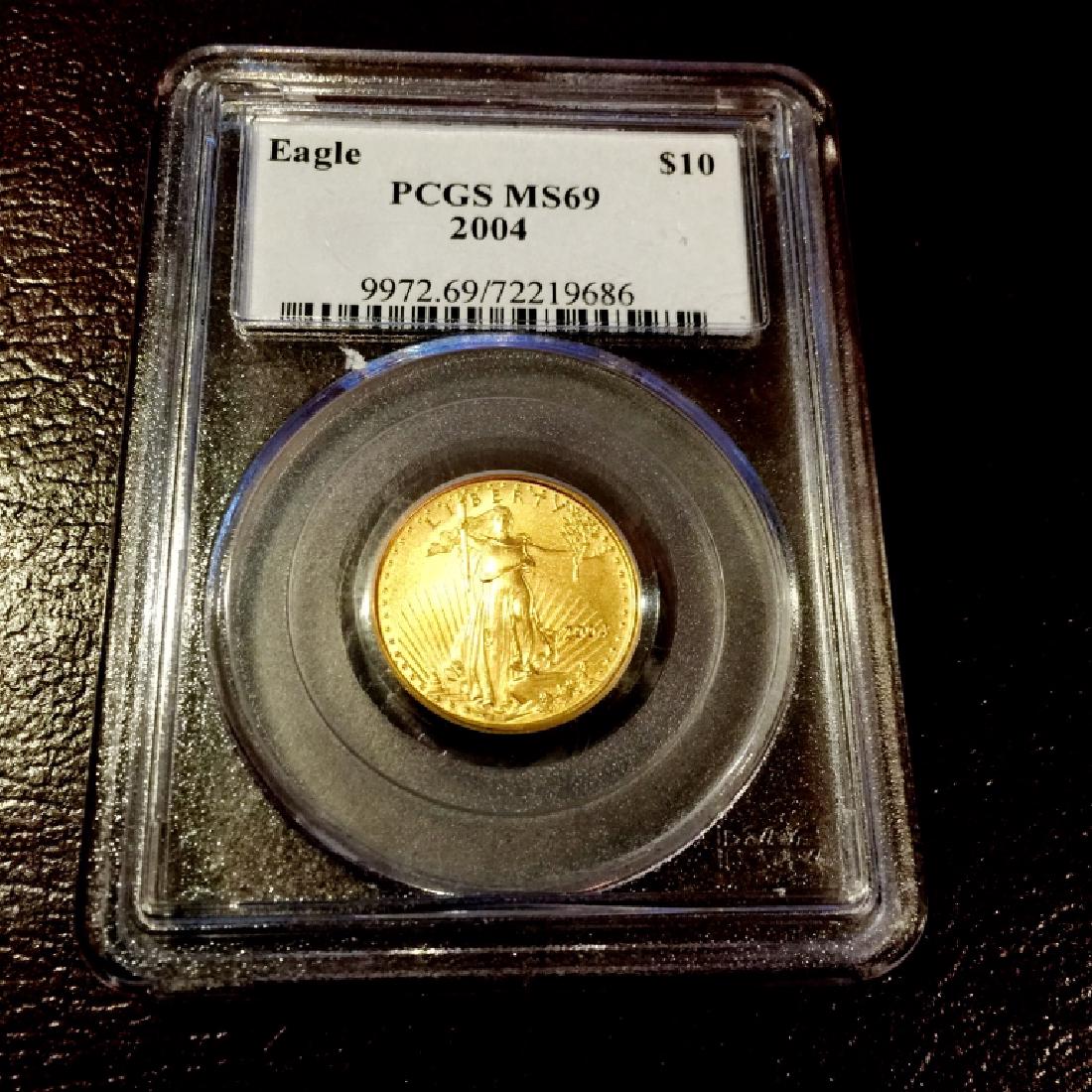 2004 MS 69 $ 10 Gold Eagle PCGS Quarter Eagle (1 of 1)