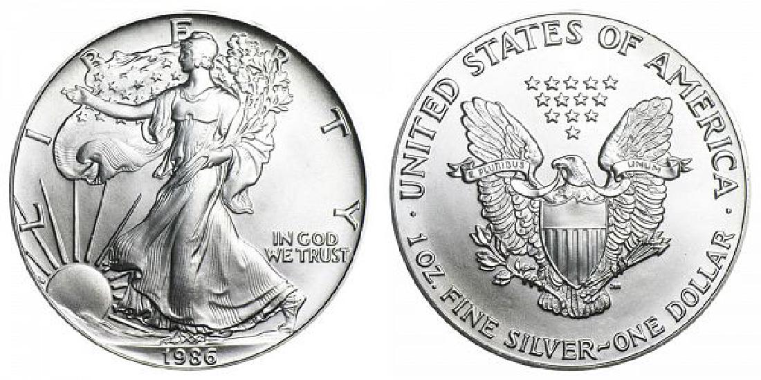 1986 1st year US Silver Eagle BU (1 of 1)
