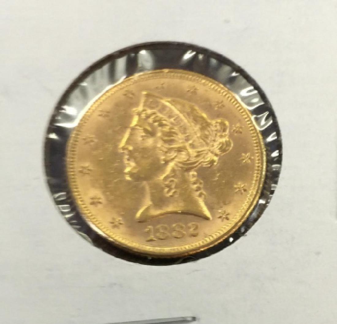 1882 $5 Gold Liberty Half Eagle (1 of 2)