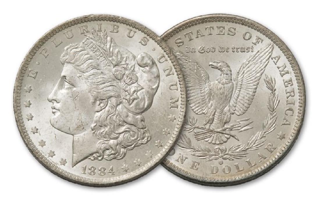 1884 O BU Morgan Silver Dollar: Please note that all items are as shown in image. Bidder is responsible for all grade based upon images and value. Bidder further agrees to all terms and understands all nuances of bidder registration