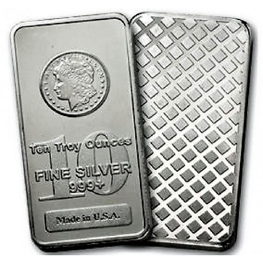 10 oz. Morgan Design Silver Bar -.999 Pure: Please note that all items are as shown in image. Bidder is responsible for all grade based upon images and value. Bidder further agrees to all terms and understands all nuances of bidder registration