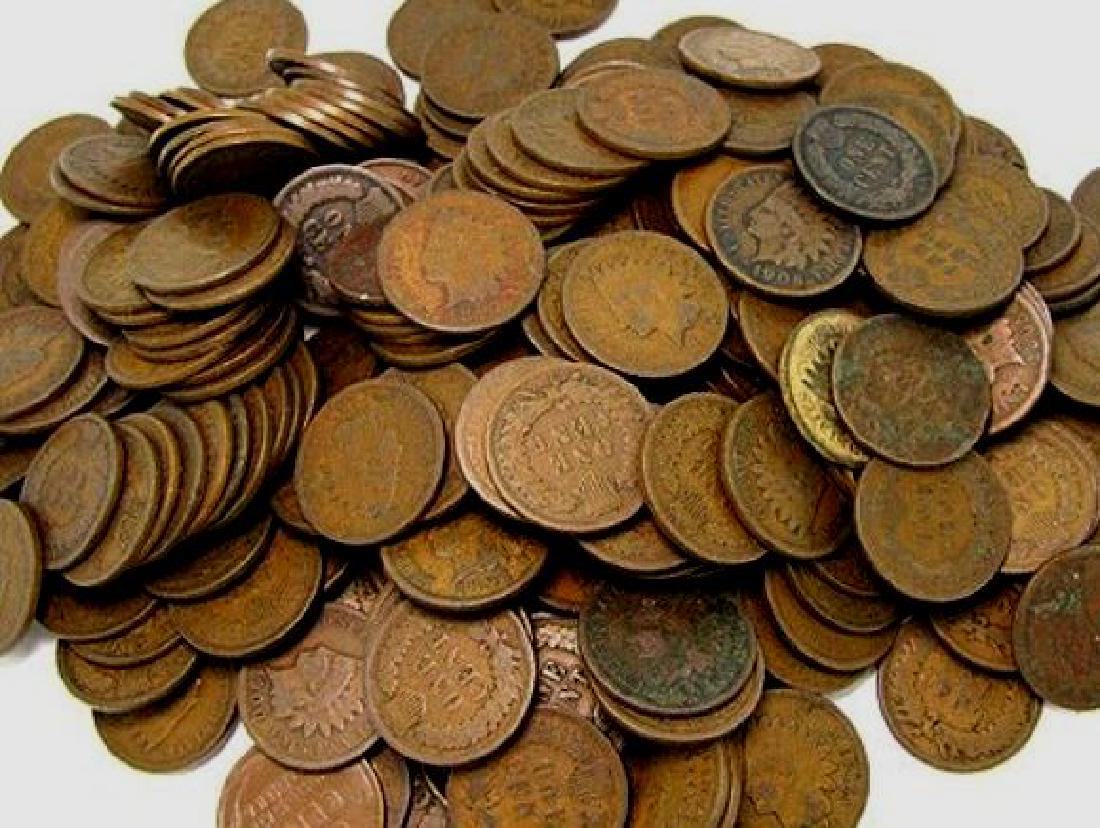 (140) Indian Head Cents-Mixed Dates and Grades: Please note that all items are as shown in image. Bidder is responsible for all grade based upon images and value. Bidder further agrees to all terms and understands all nuances of bidder registration