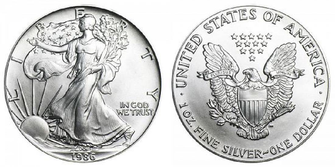 1986 1st year US Silver Eagle BU (1 of 1)