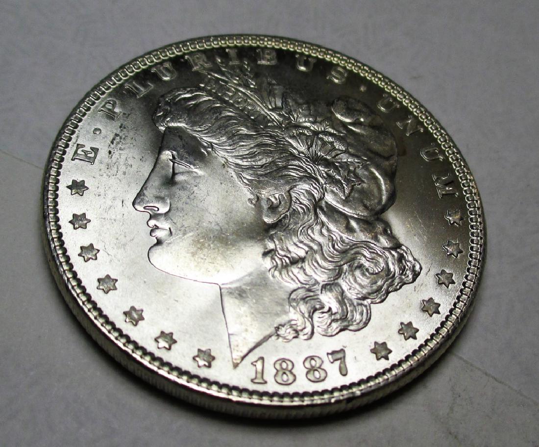 1887 BU Morgan Silver Dollar (1 of 2)