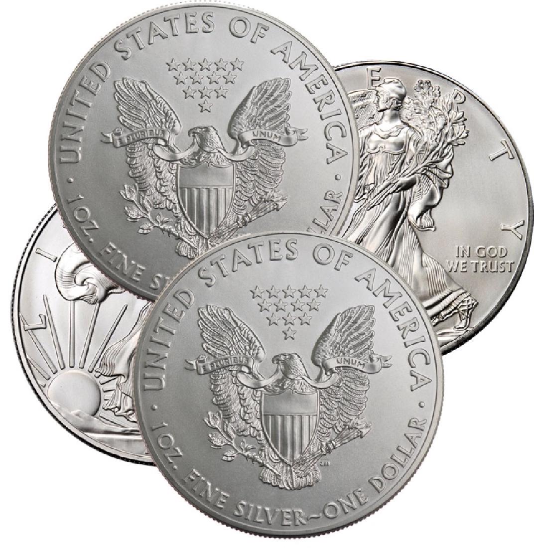 (4) Random Date US Silver Eagles (1 of 1)