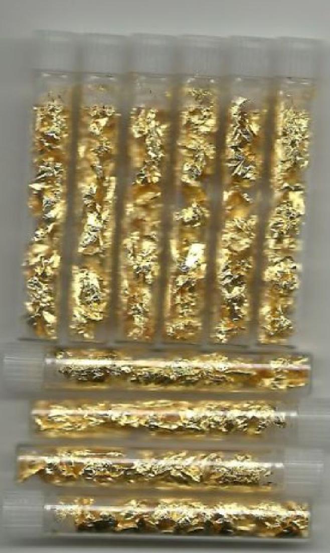 (10) NON BULLION - Gold LEaf Scrap in Vials (1 of 1)