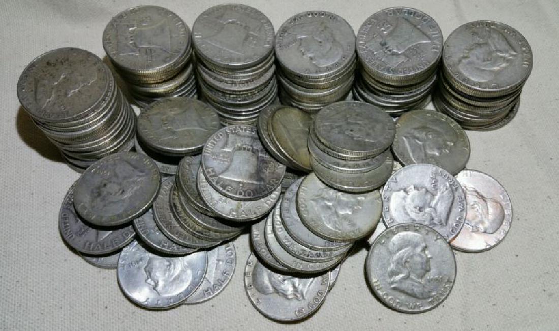 (80) Franklin Half Dollars - 90% Silver (1 of 1)