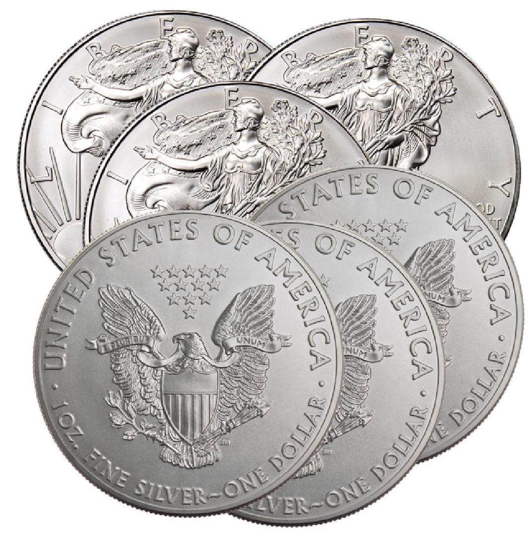 (6) US Silver Eagles - Random Dates (1 of 1)