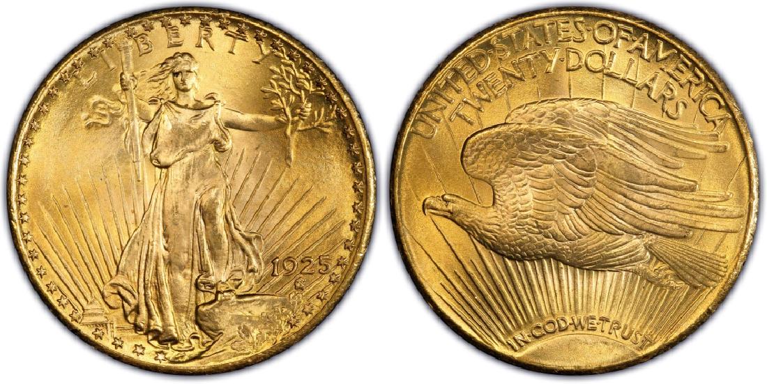 1925 $20 Gold Saint Gaudens AU/BU (1 of 1)
