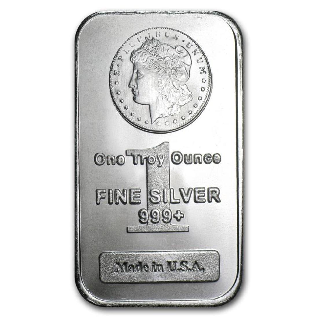 (1) 1 oz. Silver Bar Morgan Design  Pure (1 of 1)