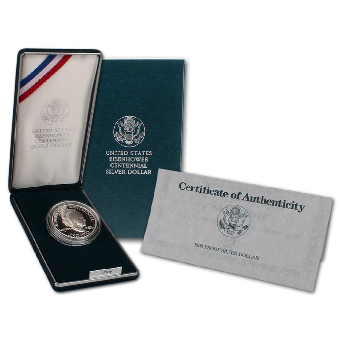 1990 IKE Proof Commemorative $1: Please note that all items are as shown in image. Bidder is responsible for all grade based upon images and value. Bidder further agrees to all terms and understands all nuances of bidder registration