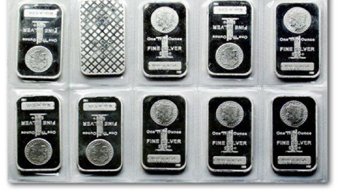 (10) 1 oz. Silver Morgan Design Silver Bars (1 of 1)